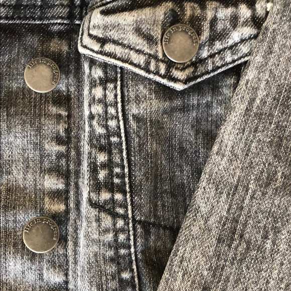 F21 LIFE IN PROGRESS GREY DENIM JACKET - Picture 4 of 4